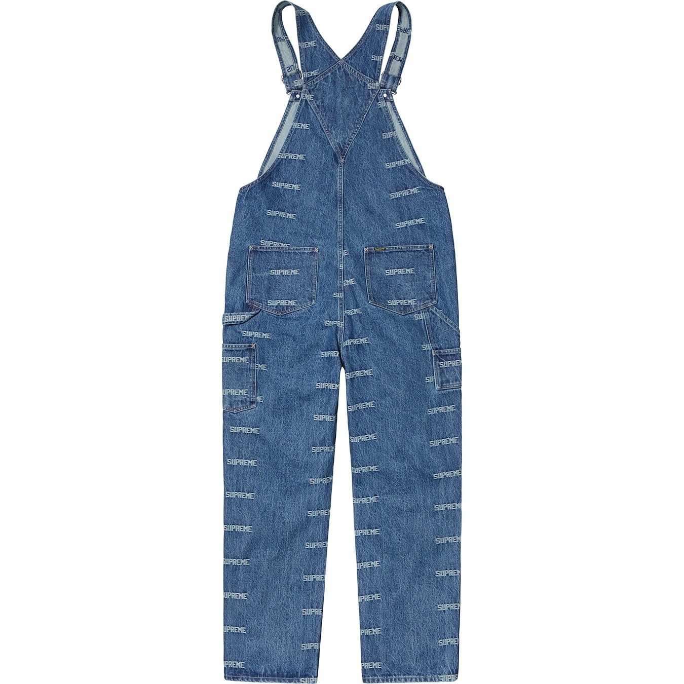 Logo Denim Overalls view 3